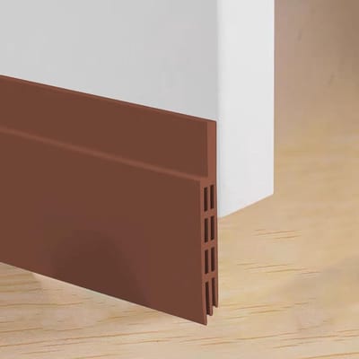 Allecta - Deurtochtstop, verstelbaar, tochtblokker voor voordeuren, bruin - 78,7 inch.