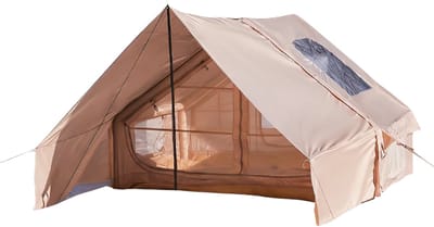 Damenzo - Opblaasbare tent - Tent - Kamperen - Kampeertent 5 - 8 personen - Camping - Vakantie - Afmeting 300x410x200cm - Khaki