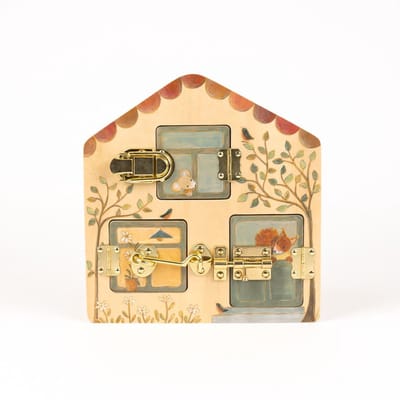 Egmont Toys houten activiteitenbord vrienden educatief speelgoed 22x24 cm.