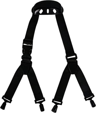 Kinband hoed - Verstelbare helmband - Sport en werk - Afneembaar koord - 35 cm lengte - Zwart
