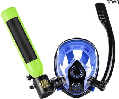 RFWR® Mini-duikfles en volgelaatsduikmaskerset voor ideaal snorkelen en duiken