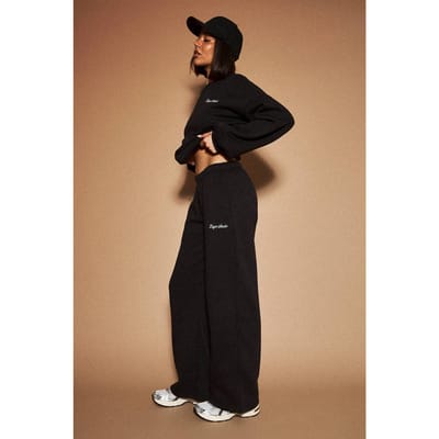 Dames Dsgn Studio Slim Rechte Pijp Joggingbroek | Zwart | Maat: XL