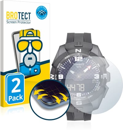 BROTECT - Screenprotector voor Tissot T-Touch Connect Solar - Folie Beschermfolie matte volledig dekking 2 Stuks