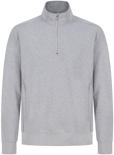 Henbury Uniseks sweater met ritskraag H842 - Heather Grey - XXL