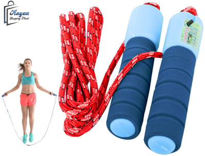 Verstelbaar springtouw met toonbank – Perfect voor Fitness & CrossFit - springtouw volwassenen - springtouwen - springtouw kinderen - blauw - 65649