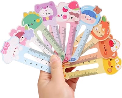 Schattige Dieren Boekenleggers, 50 Mini Pagina's, Multifunctionele Liniaal en Bookmark Set
