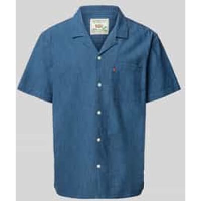 Levi's The Sunset Camp Shirt Duke Dobby Maat: S | Casual Overhemden Outlet | Heren | Blauw