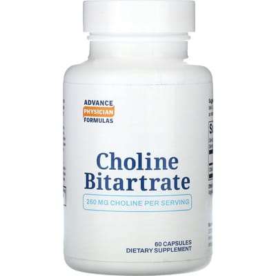 Advance Physician Formulas, Cholinebitartraat, 650 mg, 60 capsules