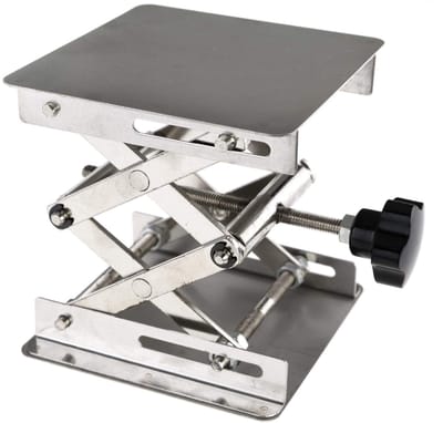 Dailygoods- Laboratoriumstandaard Verstelbaar - RVS - Schaarlift - Hoogtepositie Regeling - 150 mm - 3 kg Belastbaarheid - Laboratoriumlift