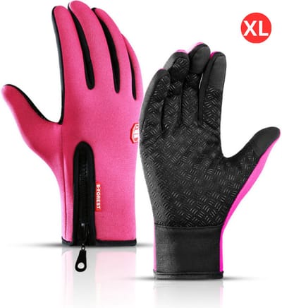 Livano Handschoenen - Touchscreen Handschoenen - Fietshandschoenen - Winter - Heren - Wielrenhandschoenen - Roze - Maat XL