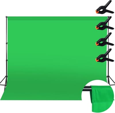 Groene Achtergrond - Fotostudio Doek - Video Opnames - Kreukherstellend Materiaal - 2 x 3 Meter - Groen