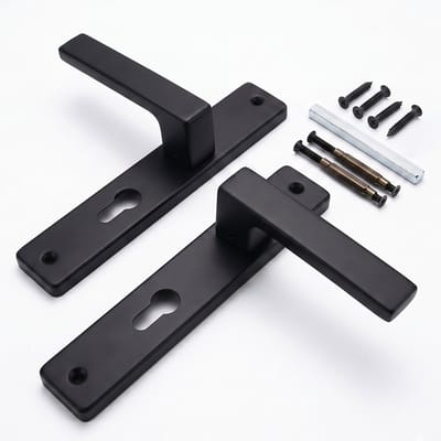 Deurklink binnendeur - 2-delige set - profiel cilinder - zwart