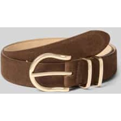 Riem van echt leer in velourslook