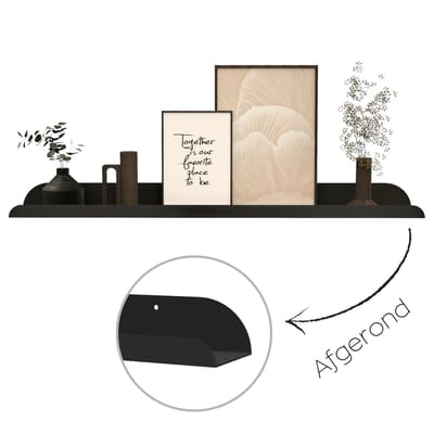 Hoya living - Fotolijstplank Lima - metaal - 80cm - Kleur Zwart