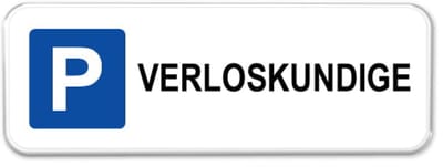 Parkeerbord Verloskundige - Weerbestendig Aluminium - 40x15 cm - Bevestiging: Zonder bevestiging (alleen het bord)