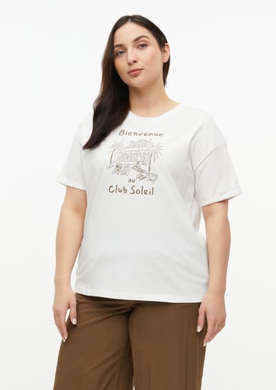 T-shirt met opdruk aan de voorkant dames s.Oliver