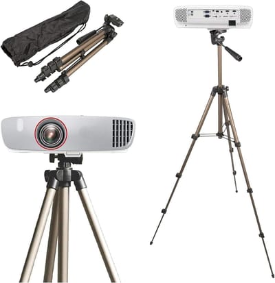 Beamer Statief - Projector Standaard - Thuisbioscoop Opzetten - Universele Schroefdraad - 35-105 cm - Zwart