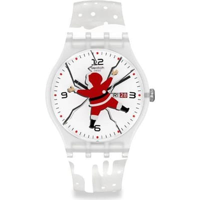 Montre Étanche à Mouvement Quartz Swatch Montres Unisexe Blanc SUOZ717 White white