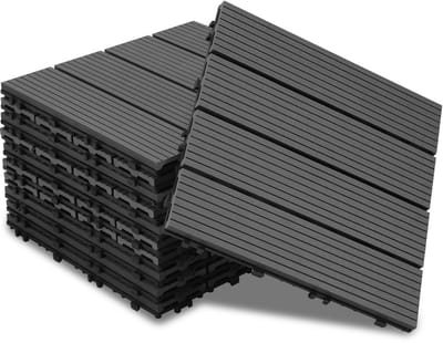 Houtlook Terrastegels 30x30 cm - Weerbestendig en met Drainagefunctie voor Balkon & Terras - 55 Tegels per 5m²