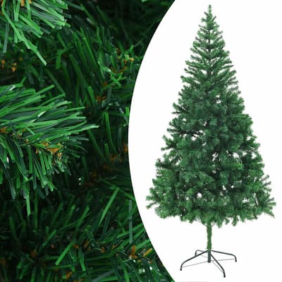 vidaXL - Kunstkerstboom - met - verlichting - en - kerstballen - 910 - takken - 210 - cm