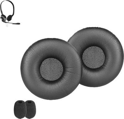 Replacement Ear Cushion Cases Compatible with Sennheiser PC 8 PC8 USB On-Ear Zestaw słuchawkowy with Protein Leather - ShopVlot
