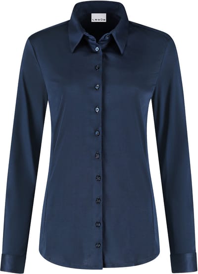 Ledub dames blouse Lizzy - jersey - donkerblauw