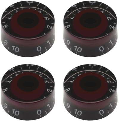 Dailygoods - Set van 4 Elektrische Gitaar Volume Knoppen met 18 Grove Spline
