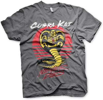 Cobra Kai Never Dies T-shirt donkergrijs