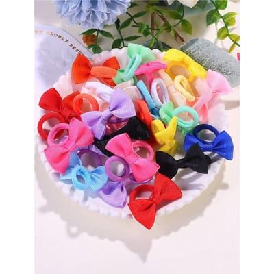 Elastische Haarelastiekjes - Zachte Pastel & Felle Kleuren Antislip Haarelastieken, Geschikt 30pcs veelkleurig