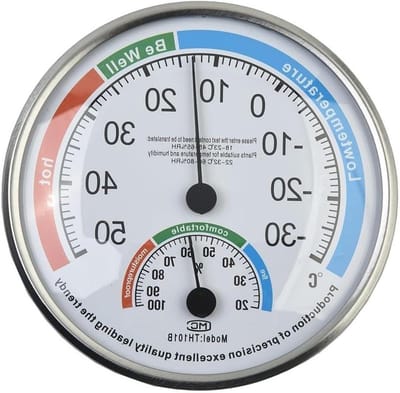 Analoge Thermometer Hygrometer - Hoge Precisie voor Binnen en Buiten - Grote Wijzerplaat