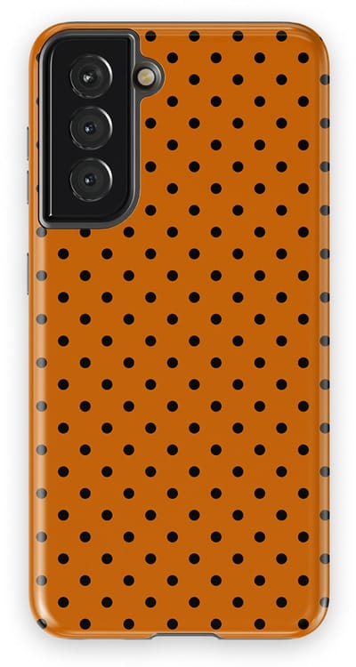 Polka Dots Hoesje Samsung Galaxy S21 | Geschikt Voor Mag | Stippen Design Backcover Samsung Galaxy S21 Pumpkin Dots