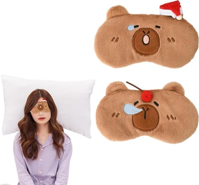 Slaapmaskers voor kinderen en volwassenen in cartoonstijl, ideaal voor reizen, schoollunchpauzes en thuisrust, 2 stuks
