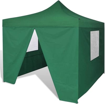 Partytent Gazebo - Tuinpaviljoen Vouwtent - Feest Buiten - Waterdicht PVC-coating - 3 x 3 m - Groen