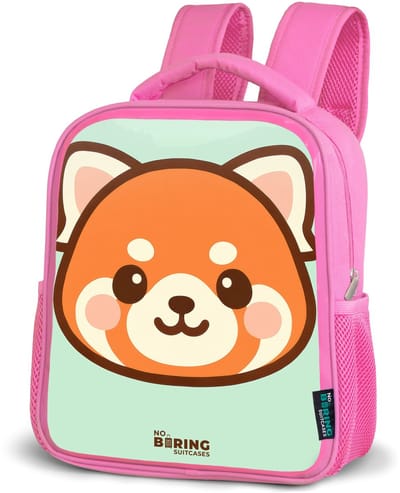 NoBoringSuitcases.com® - Rugzak roze - Schooltas meisjes - Kawai - Rode panda - Groen - Kinder rugtas meisje - Boekentas kind - Kinderrugzak voor school - Schoolrugzak
