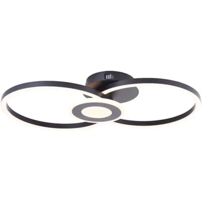 Brilliant Bray - Plafondlamp - LED 24W - 3000K - Zwart