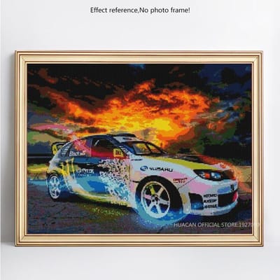 5D DIY Diamond Painting Sportwagen Diamant Borduurwerk Mozaïek Kruissteek Strass Steentjes 30X40CM