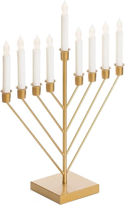 Menorah Kaarsenhouder - Chanoeka Kandelaar - Feestelijke Verlichting - 9-Taks IJzeren Design