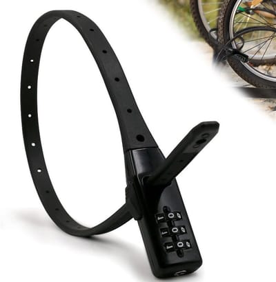 Dailygoods- Fietsslot Zeer Veilig - Cijferslot 3-Cijferig - Lichtgewicht 80 Gram - Draagbaar - Stalen Kern - Universele Bevestiging - Kabelslot
