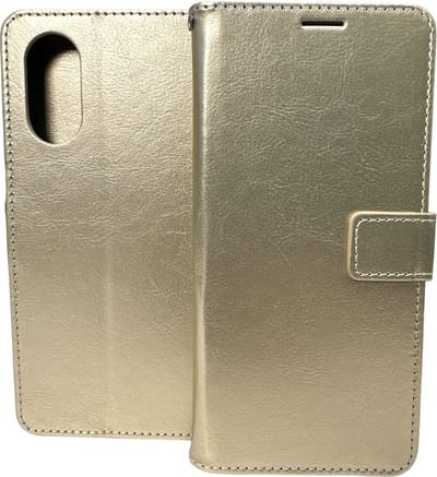 Portemonnee Book case Hoesje Geschikt voor: Oppo A17 - Goud