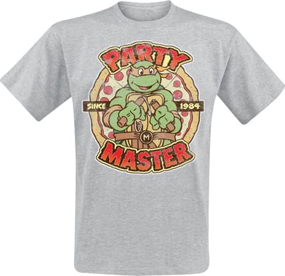 Teenage Mutant Ninja Turtles Party Master T-shirt grijs S