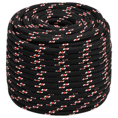 vidaXL - Boot - touw - 16 - mm - 25 - m - polypropyleen - zwart