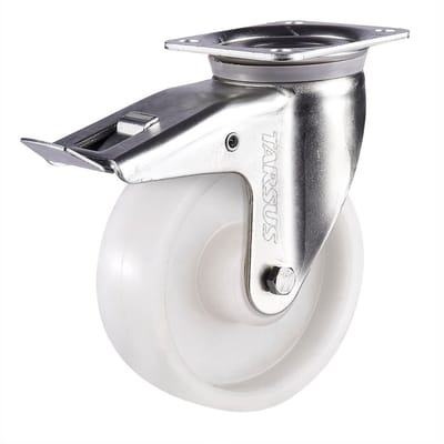 Zwaarlast zwenkwiel met rem 200 mm 700 kg nylon dubbel gelagerd - TARSUS