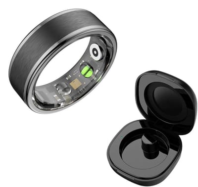 DrPhone RingSense V3 – Smart Ring - Europese ringmaat 59 - 5ATM Waterdicht – Slaapmonitor – Hartslagmeter - SpO2 + Case - Zwart