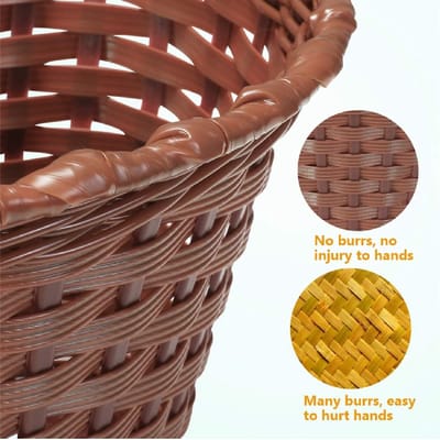 Fietsmand Kinderen - Handgeweven Mand - Boodschappen & Uitjes - Natuurlijk Rotan - 24x16.5x14.5cm - Natuurlijk