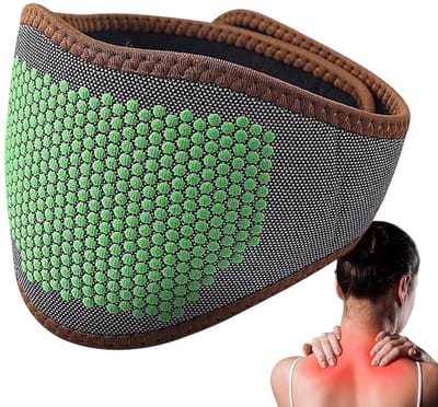 Verwarmende Nekband - Thermische Nekbrace - Nekklachten Verlichten - Magnetische Vezelstof - One Size - Zwart