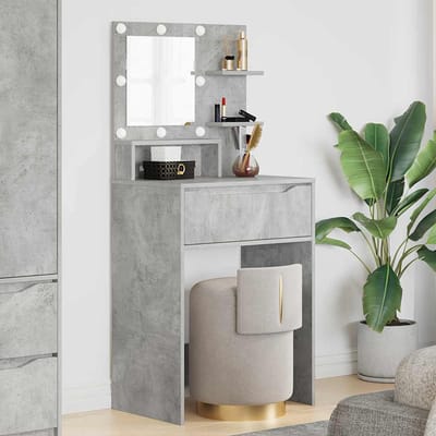 vidaXL - Slaapkamer - Toilet - Tafels - Beton - Grijs - 80 - x - 39,6 - x - 135 - cm