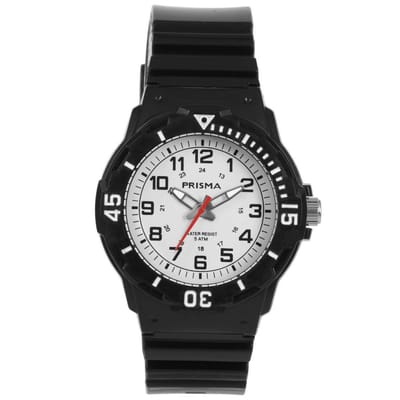 Coolwatch by Prisma CW.371 Kinderhorloge kunststof/siliconen zwart-wit