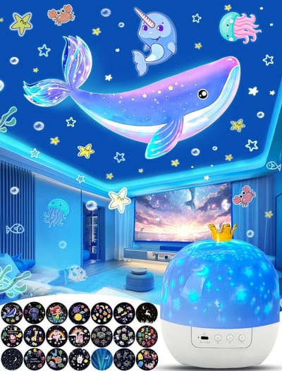 VHV - Nachtlamp Projector - Sterrenprojector - Kinder Nachtlamp - Sterrenhemel Projector - Dimbare Kinderlamp - Voor Slaapkamer Babykamer