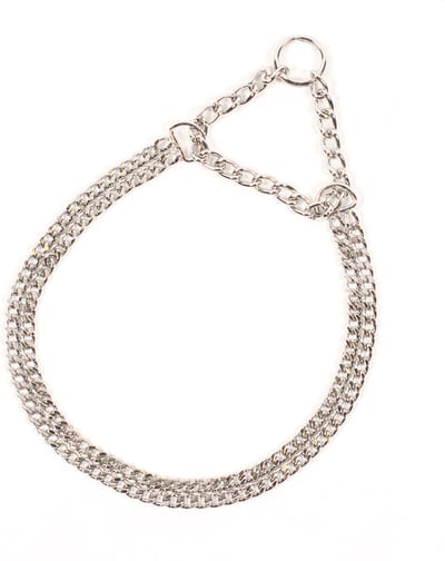 Duvoplus - Halsband Voor Dieren - Hond - Sliphalsband 2 Rijen, Verchroomd 40cm - 1st