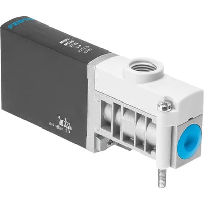 Festo 3/2 NC Monostabiele Lucht Magneetventiel Aansluitplaatmontage 200L/Min -0.9 - 8Bar/-13 - 116Psi - 525139